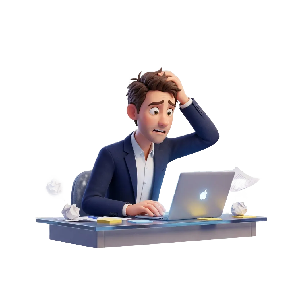 Dirigeant débordé par ses outils, avant AXIOM